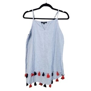 Papermoon Lightweight Cotton Summer Tank Tassle Accents Large